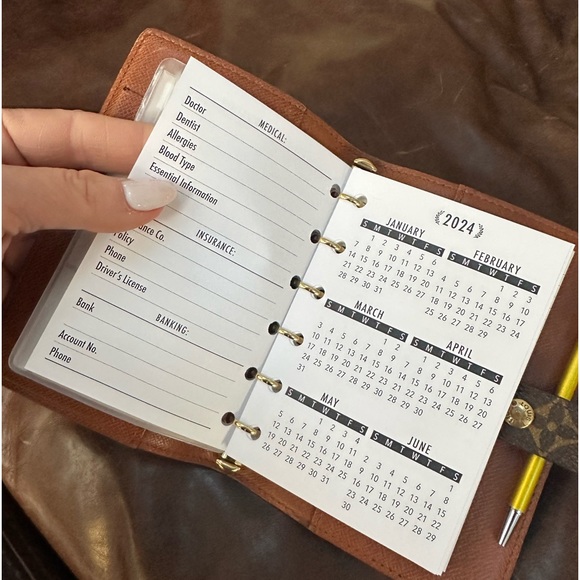 2025 Insert Calendar FITs Louis Vuitton Agendas: PM, MM, GM all Sizes Avail - Picture 2 of 10